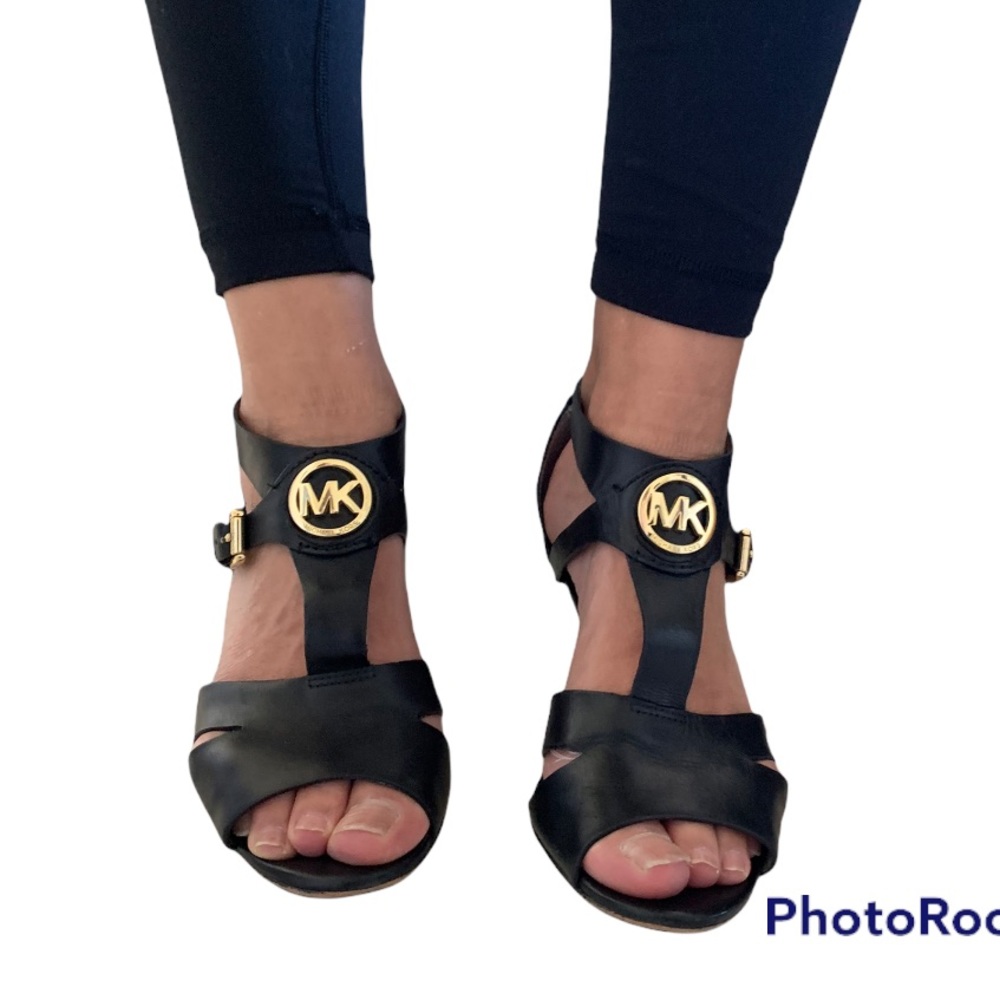 Michael Kors Black Heels w/Gold Hardware
